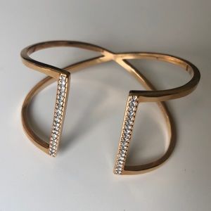 Henri Bendel Gold Plated Pave Crystal Bracelet